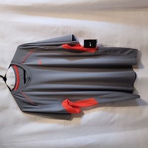Men's Nike dri-fit tshirt, XL, Silver and orange.